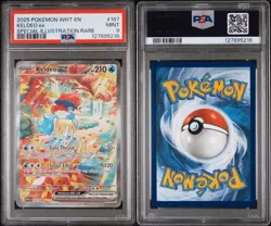 2025 POKEMON WHT EN-WHITE FLARE SPECIAL ILLUSTRATION RARE #167 KELDEO EX PSA 9 - Image 3