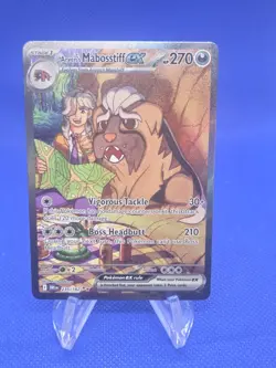 Pokemon Destined Rivals Arven’s Mabosstiff ex 235/182 Special Illustration Rare - Image 1