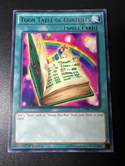 Yu-Gi-Oh TCG #DPBC-EN047 Toon Table of Contents Rare 1st Edition - Image 1