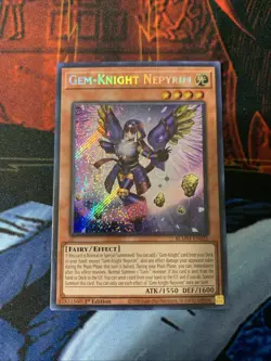 Yugioh! Gem-Knight Nepyrim BLMM-EN021 Secret Rare 1st Edition NM - Image 1