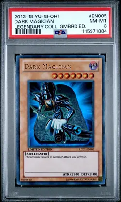 2013-2018 YU-GI-OH! LEGEND COLLECTION GAMEBOARD ED #EN005 DARK MAGICIAN PSA 8 - Image 1
