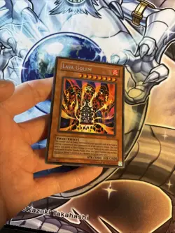 (13) YuGiOh • Lava Golem PGD-107 • Secret Rare Reverse Foil Error Unlimited VLP - Image 2