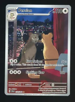Pokemon TCG PTCG Persian 078/064 Shrouded Fable Holo Card, Illustration Rare - Image 1
