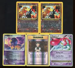 Lot of (5) Pokemon TCG Cards w/ Entei Reverse Foil #34 Mesprit LV.X #143/146 - Image 1