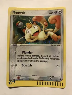 Meowth 013 Holo Rare Nintendo Black Star Promo Pokemon Card - Image 1