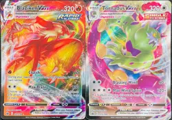 2021 POKEMON VMAX CHILLING REIGN FULL ART ULTRA RARE HOLO - 2 CARD LOT - Image 1