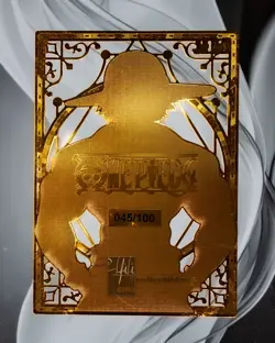 Monkey D. Luffy One Piece Waifu Gold Serial Premium Metal Card MR - #/100 Anime - Image 3