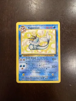 Vaporeon 28/64 1st Edition Jungle Regular Pokemon Card Rare - Image 1