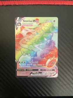 Snorlax Vmax 206/202 Sword & Shield NM Secret Rainbow Rare Full Art Pokemon Card - Image 1