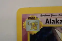 Pokemon Alakazam TCG Base Set Holo Card 1/102 Unlimited Holo Rare - Image 2