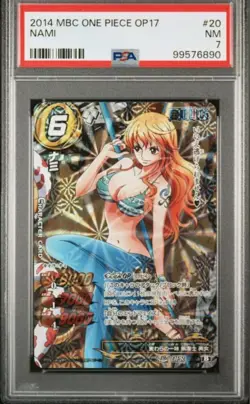 One Piece Card PSA7 Nami 20 Miracle Battle Carddass 2014 Japanese - Image 2