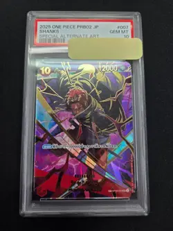 One Piece Card PSA10 Shanks PRB02 OP08-007 Special Alternate Art 2025 Japanese - Image 1