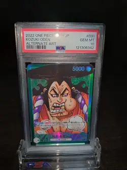 One Piece Card PSA10 Kozuki Oden Alternate Art OP01-031 Leader 2022 Japanese - Image 1