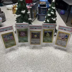 Vintage Pokemon PSA LOT, 1st Edition Cards, Base Set, Jungle, Neo Genesis - Image 1