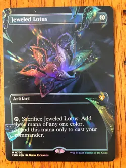 Mtg - Jeweled Lotus - Foil - Borderless - Commander - Legacy - Edh - Watch Video - Image 1