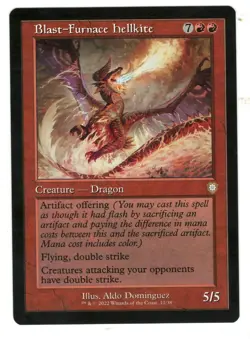 MTG Blast Furnace Hellkite Retro Frame Brothers War Magic The Gathering TCG - Image 1