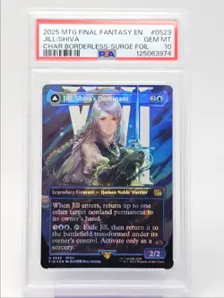 JILL, SHIVA'S DOMINANT SHIVA, WARDEN OF ICE 2025 MTG FOIL SURGE PSA 10 Q6095 - Image 1