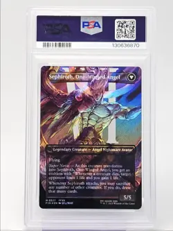 SEPHIROTH, FABLED SOLDIER 2025 MTG BORDERLESS SURGE FOIL MYTHIC F PSA 10 Q6095 - Image 2