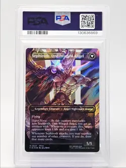 SEPHIROTH, FABLED SOLDIER 2025 MTG BORDERLESS SURGE FOIL MYTHIC E PSA 10 Q6095 - Image 2