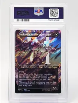 SEPHIROTH, FABLED SOLDIER 2025 MTG BORDERLESS SURGE FOIL MYTHIC C PSA 9 Q6095 - Image 2