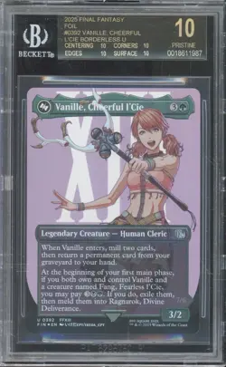 2025 Final Fantasy Borderless Foil Vanilla Cheerful I'Cie Black Label BGS 10 - Image 1
