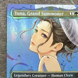 MTG Yuna, Grand Summoner (Borderless) - WPN & Gateway Promo (WPN) #1 Foil NM - Image 2