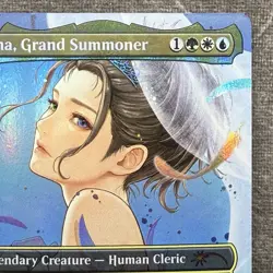MTG Yuna, Grand Summoner (Borderless) - WPN & Gateway Promo (WPN) #1 Foil NM - Image 3