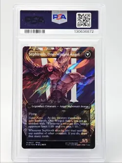 SEPHIROTH, FABLED SOLDIER 2025 MTG BORDERLESS SURGE FOIL MYTHIC B PSA 9 Q6095 - Image 2
