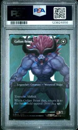 4856 Vincent Galian Beast 2025 MTG Final Fantasy #0528 Surge Foil PSA 10 - Image 2
