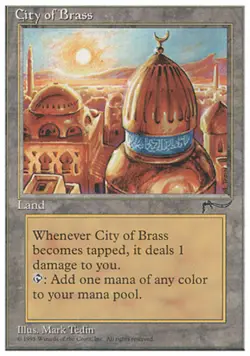 [1x] City of Brass Slight Play, JAPANESE Chronicles MTG Magic - Image 1