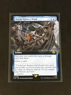 Bourne Upon a Wind - Lord of the Rings MTG Magic Rare Extended Art R0350 - Image 1