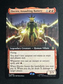 MTG Electro, Assaulting Battery (Extended Art) Marvel's Spider-Man Regular #2 - Image 1
