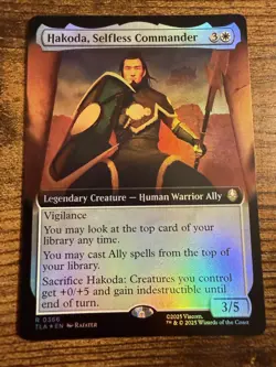 MTG Magic The Gathering Avatar Hakoda Selfless Commander Extended Art FOIL! - Image 1