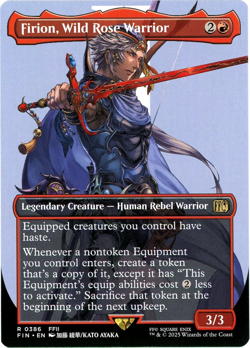 Firion, Wild Rose Warrior (Borderless) - 0386 - Final Fantasy MTG NM/M SHIPS NOW - Image 1