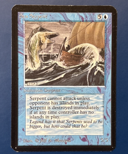 MtG Alpha Edition: Sea Serpent - Image 1