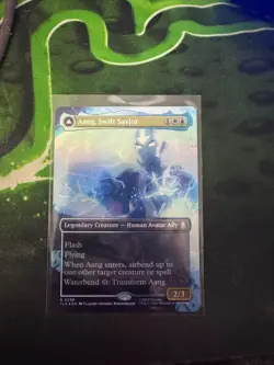 Aang, Swift Savior / Aang and La, Ocean's Fury: MTG *Borderless* FOIL - Image 1