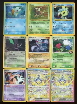 Lot of (9) Pokemon TCG Cards w/ 63 Squirtle Reverse Holo 9 Pinsir 6 Gyarados - Image 1