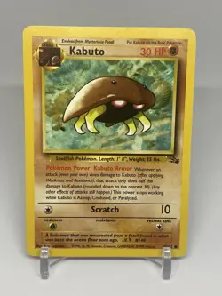 Pokemon TCG Kabuto Fossil 50/62 Regular Unlimited Common - Image 1