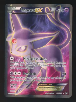 Pokemon TCG Espeon EX 117/122 Full Art XY Breakpoint Ultra Rare Holo - Image 1