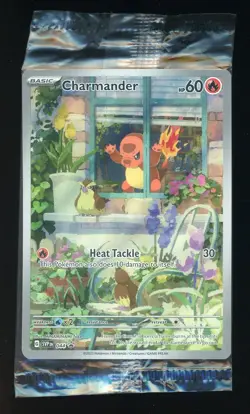 Pokemon SEALED Charmander 044 SVP Obsidian Flames ETB Full Art Holofoil Promo - Image 1
