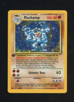 Machamp Base Set 8/102 1st Edition Holo Rare 1999 Pokemon TCG - Image 1