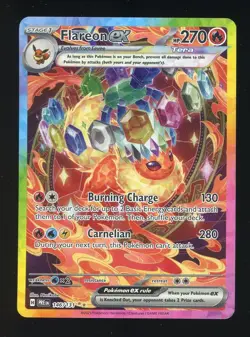 Pokemon TCG Prismatic Evolutions Flareon EX 146/131 Special Illustration Rare - Image 1
