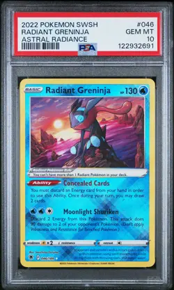 PSA 10 - 2022 POKEMON SWORD & SHIELD ASTRAL RADIANCE 046 RADIANT GRENINJA - Image 1
