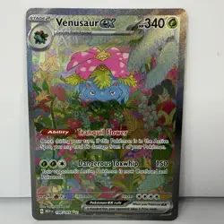 Pokemon TCG Scarlet & Violet Venusaur EX 198/165 Special Illustration Rare NM - Image 1