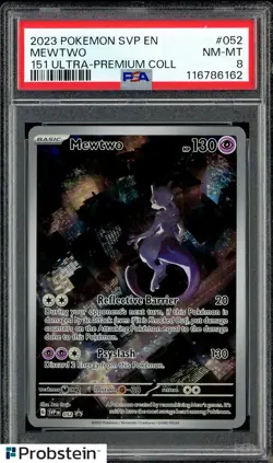 2023 Pokemon Pokemon SVP EN 151 Ultra Premium Collection #052 Mewtwo PSA 8 NM-MT - Image 1