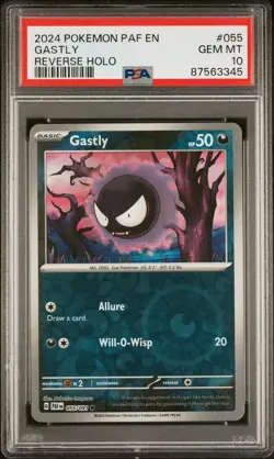 PSA 10 - 2024 Pokemon Paf En-Paldean Fates 055 Gastly | Holo Reverse - POP 5 - Image 1
