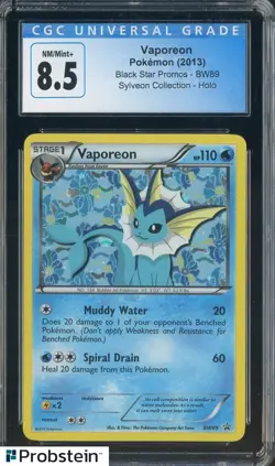 2013 Pokemon BSP BW89 Vaporeon Sylveon Collection Holo CGC 8.5 NM-MT+ - Image 1