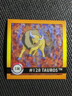 Tauros #128 Pokemon 1999 Artbox Sticker NM - Image 1