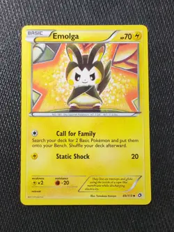 Pokemon Emolga Legendary Treasures 49/113 Regular Uncommon NM - Tomokazu Komiya - Image 1