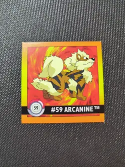Arcanine #59 Pokemon 1999 Artbox Sticker NM - Image 1